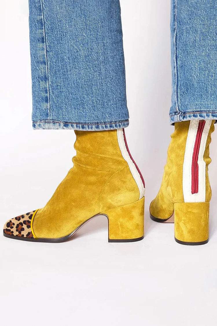 Helena | Mid-Heel Ankle Boots with Sporty Details