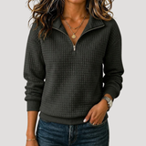 Violet | Women's Textured Quarter-Zip Jumper