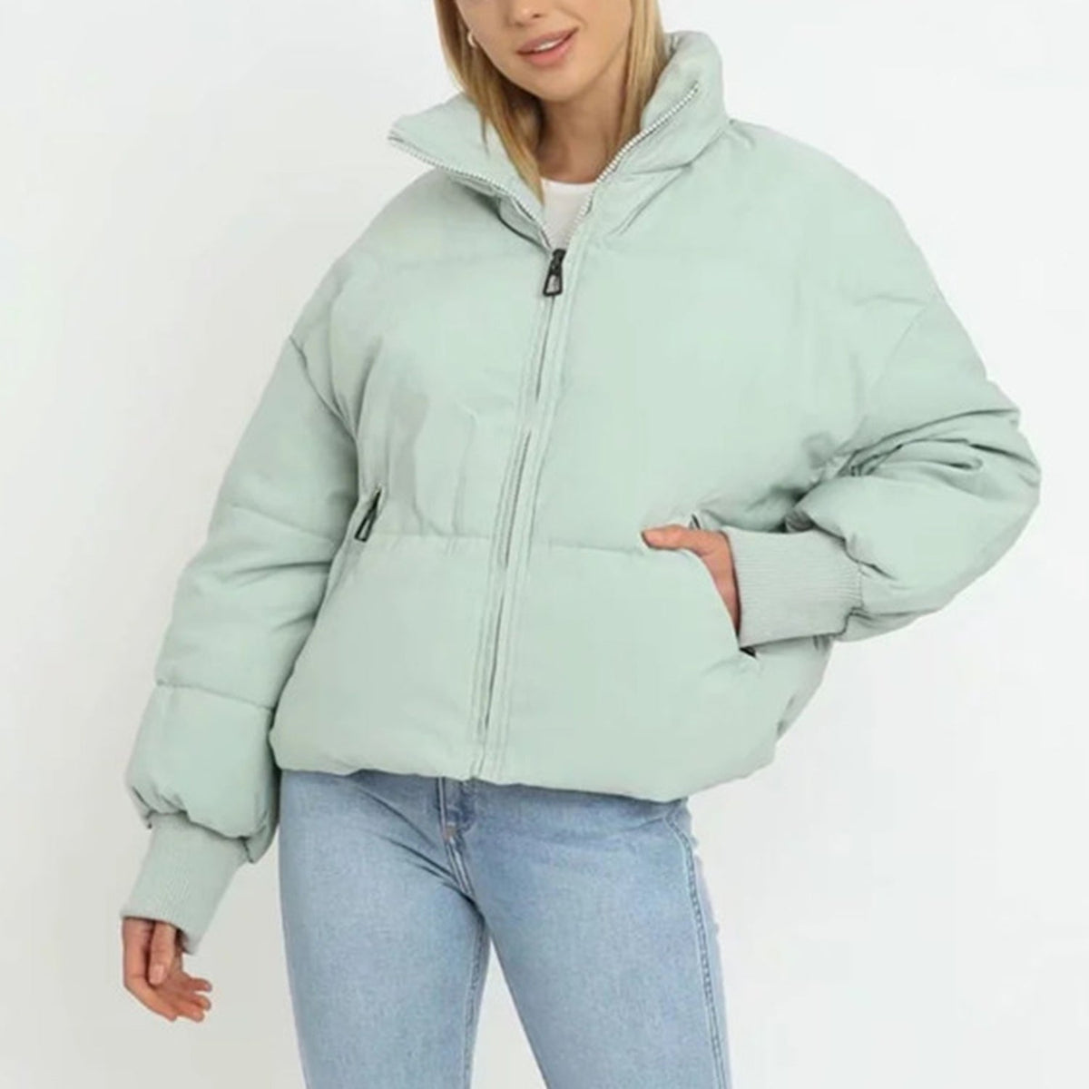 Adeline | Cropped Hooded Puffer Jacket for Women