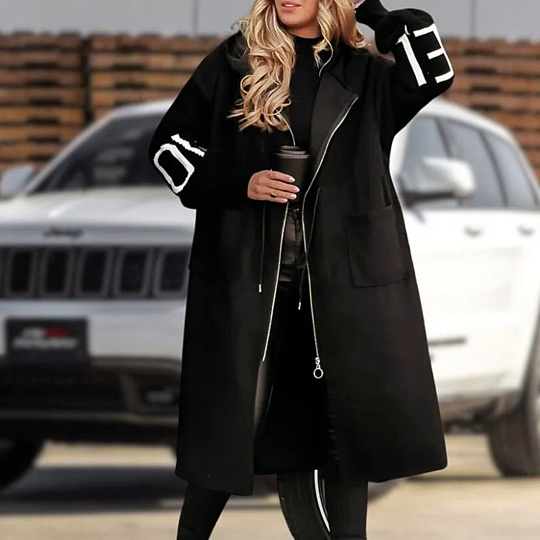 Zoe | Long Hooded Coat for Women