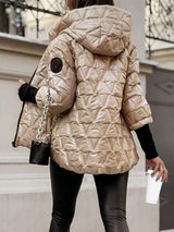 Avery | Women's Quilted Jacket with Hood & Textured Pattern