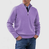Victor | Quarter-Zip Knit Sweater with Stand Collar