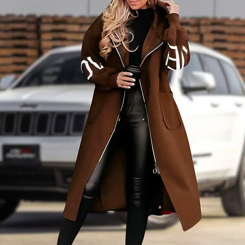Zoe | Long Hooded Coat for Women