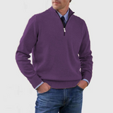 Victor | Quarter-Zip Knit Sweater with Stand Collar