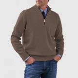 Victor | Quarter-Zip Knit Sweater with Stand Collar