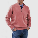 Victor | Quarter-Zip Knit Sweater with Stand Collar
