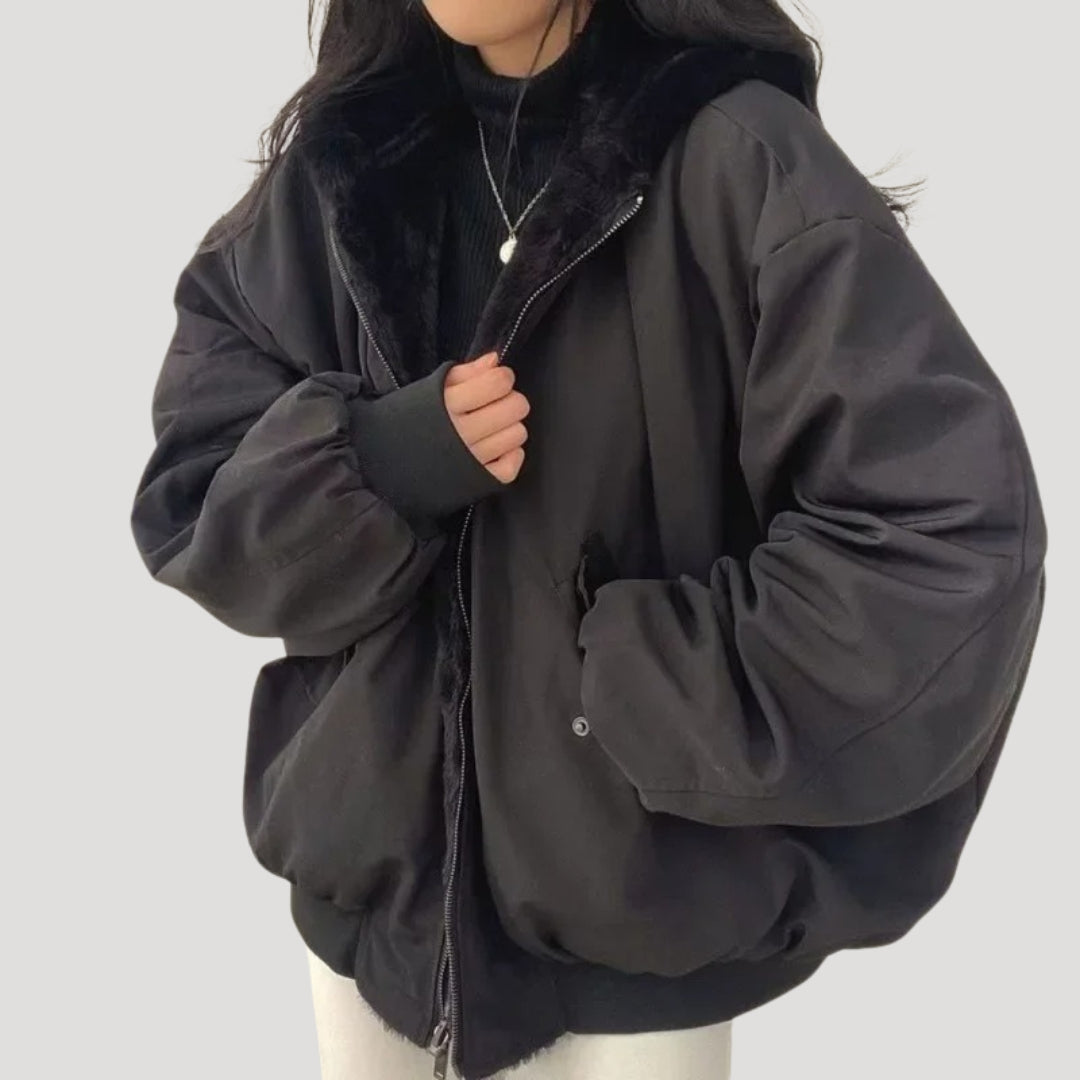 Arabella | Oversized Hooded Bomber Jacket for Women