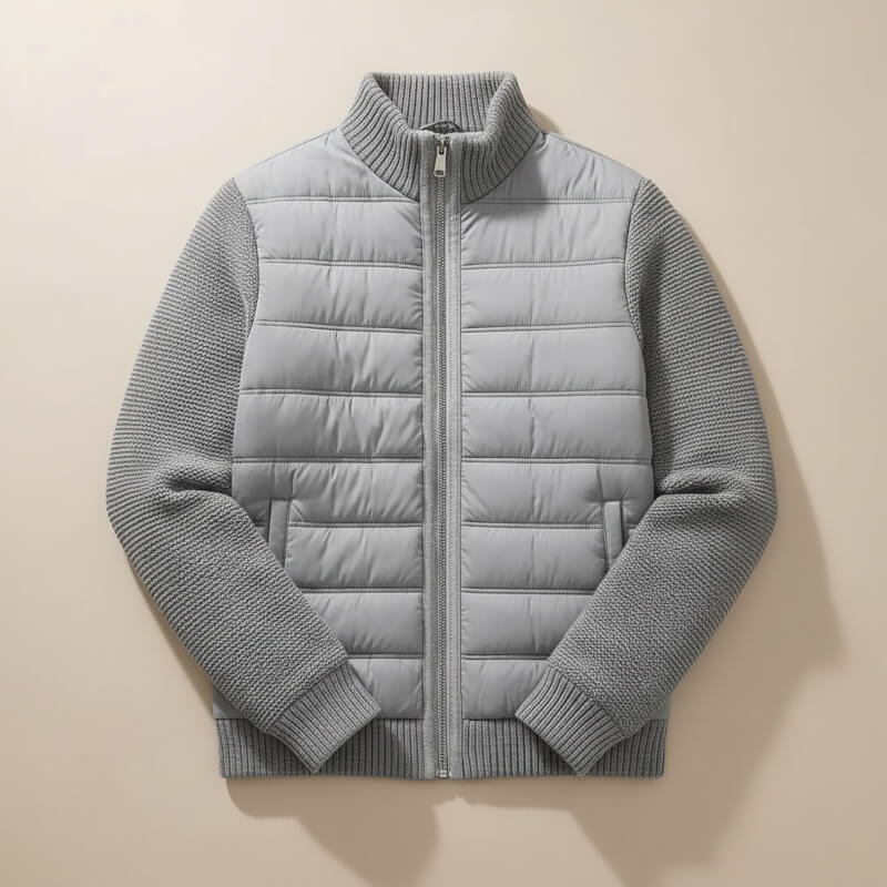 Denzel | Lightweight Quilted Jacket with Knitted Sleeves