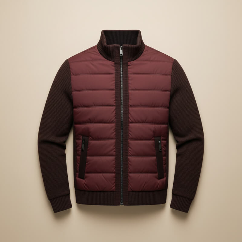 Denzel | Lightweight Quilted Jacket with Knitted Sleeves