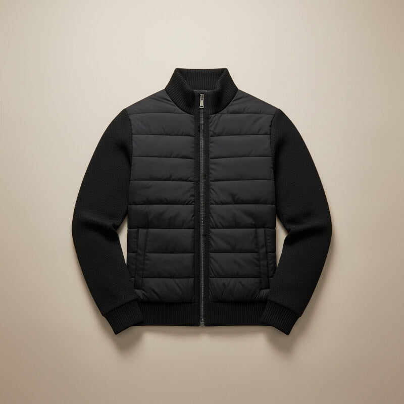 Denzel | Lightweight Quilted Jacket with Knitted Sleeves