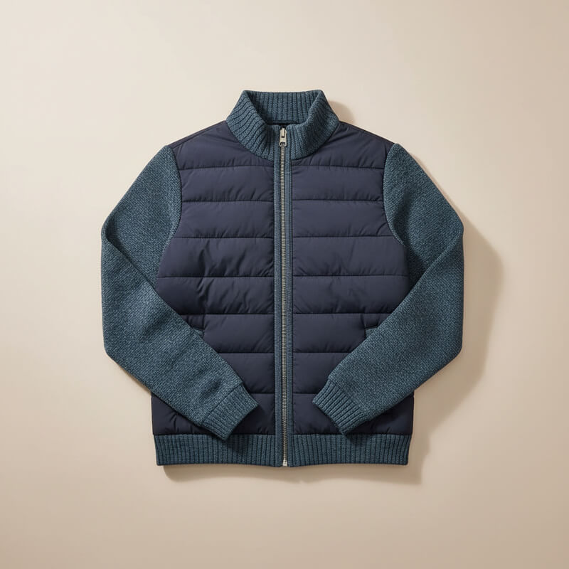 Denzel | Lightweight Quilted Jacket with Knitted Sleeves
