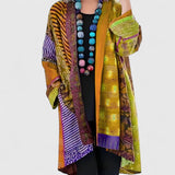 Samantha | Elegant Patterned Open-Front Cardigan