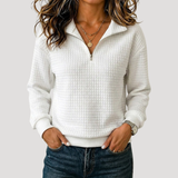 Violet | Women's Textured Quarter-Zip Jumper
