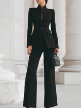 Isabella | Women's Tailored Blazer & Flared Trousers Set