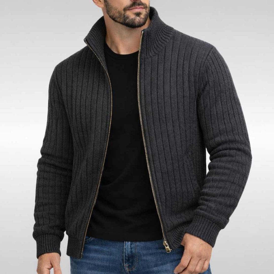 Nola | Cozy Knit Cardigan with Zipper
