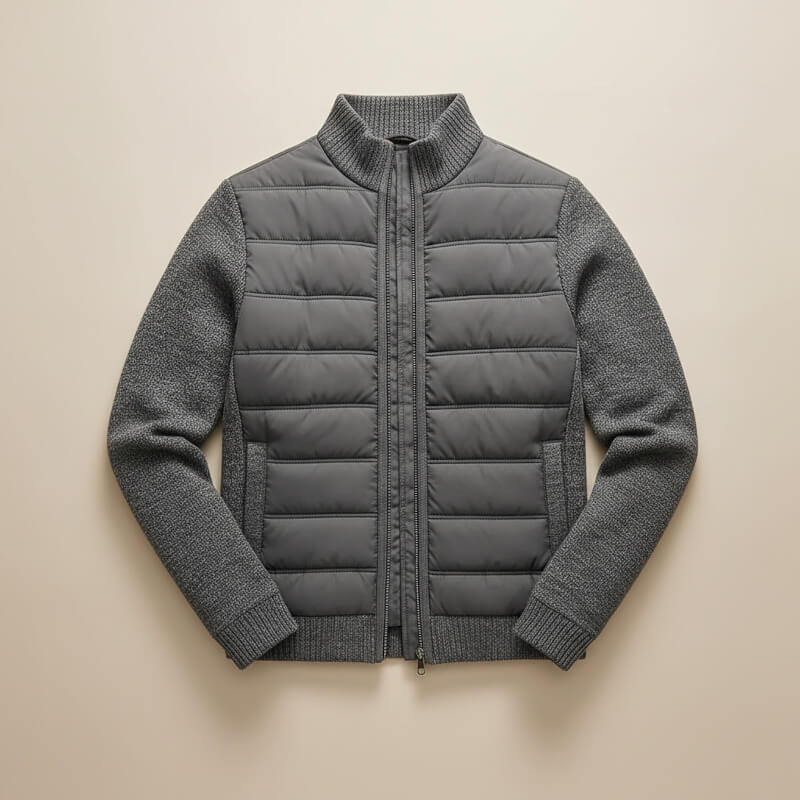 Denzel | Lightweight Quilted Jacket with Knitted Sleeves