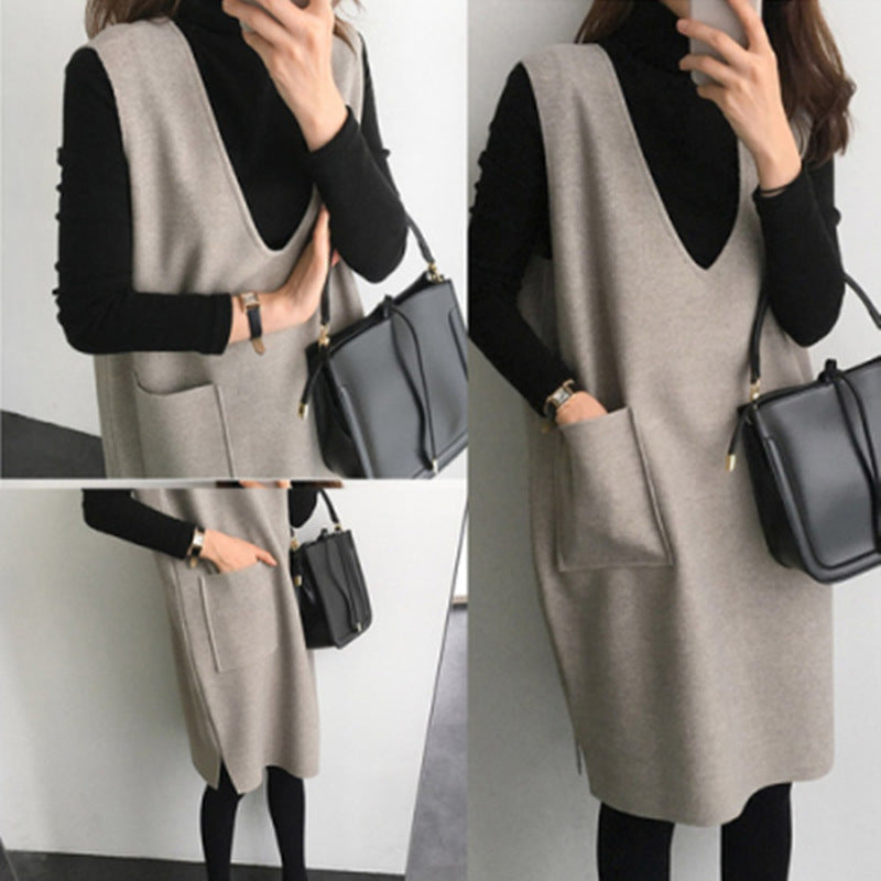 Row | Women's Reversible Mid-Length Wool Vest
