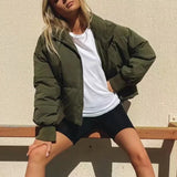 Adeline | Cropped Hooded Puffer Jacket for Women