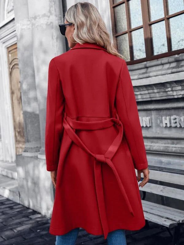 Isabella | Women's Belted A-Line Double-Breasted Coat