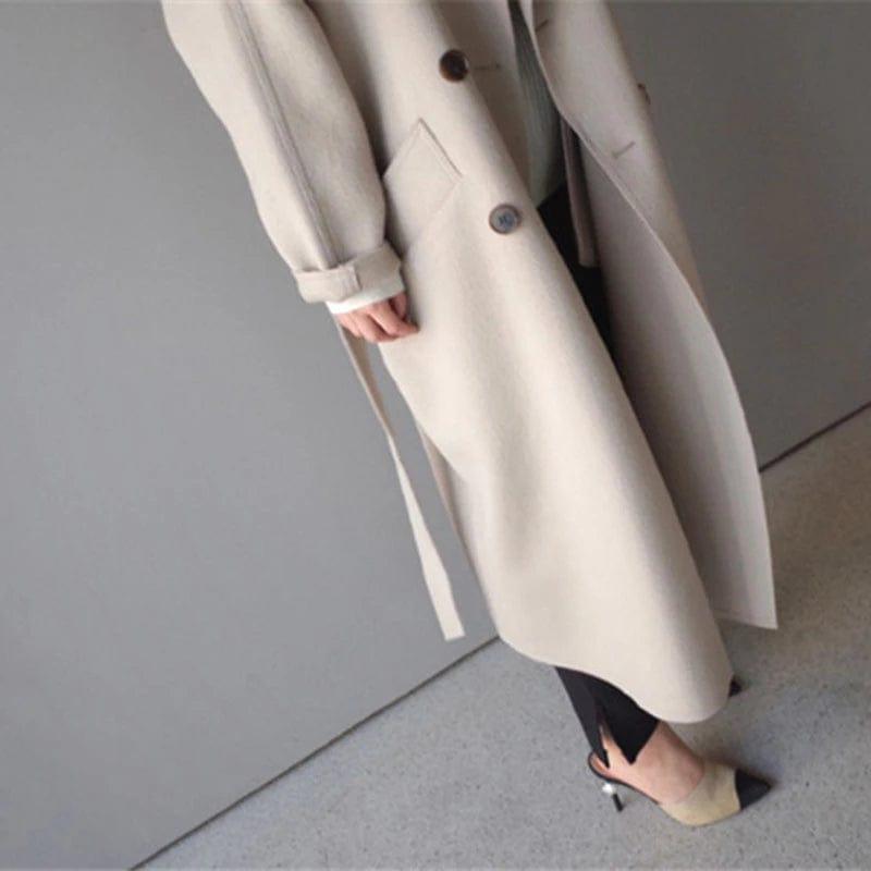 Alexandra | Women's Long Double-Breasted Coat