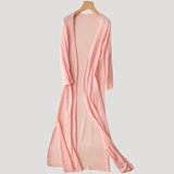 Quinley | Long Open-Front Cardigan with Waist Tie
