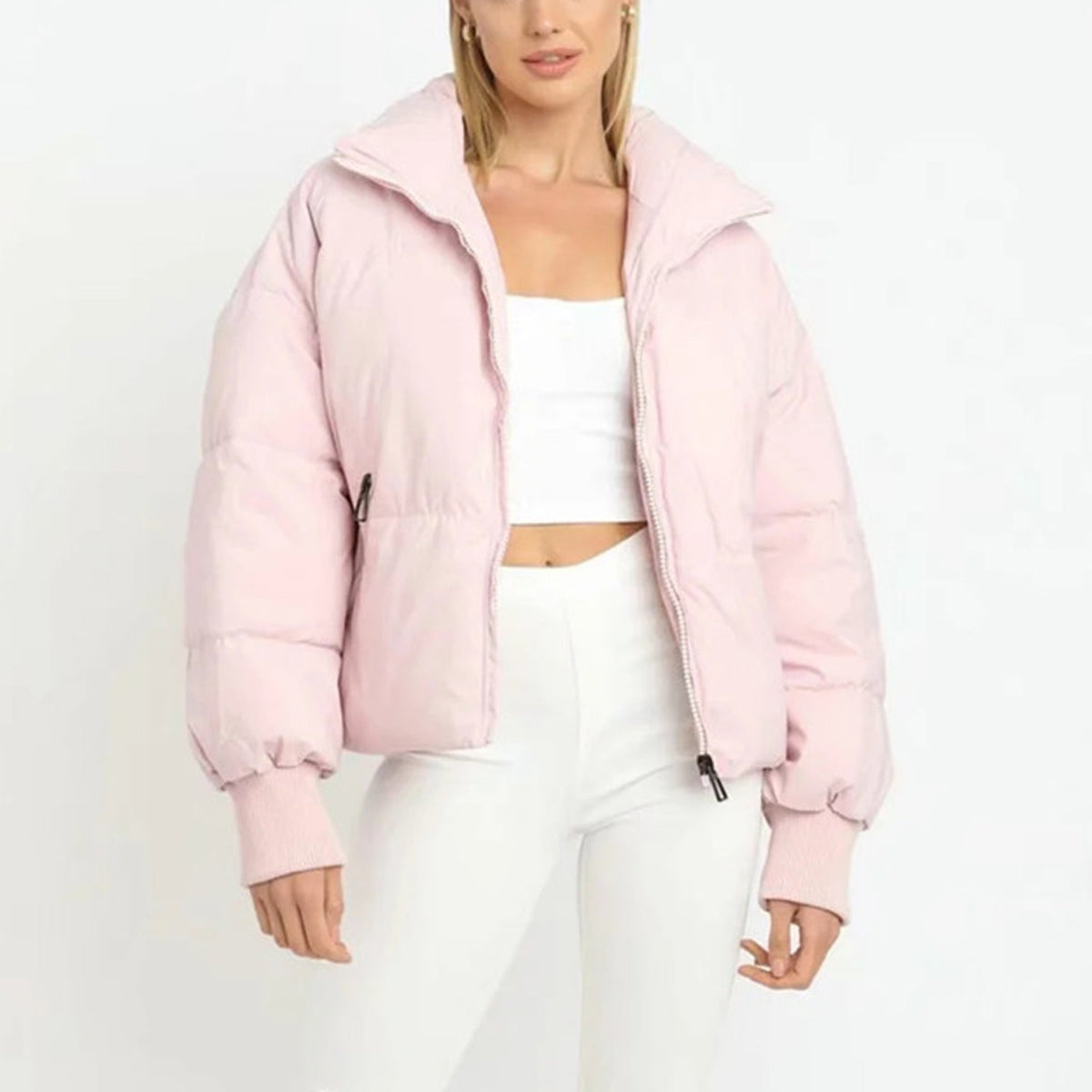 Adeline | Cropped Hooded Puffer Jacket for Women
