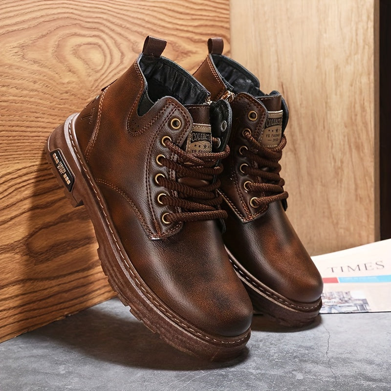 Alaric | Men's High-Top Lace-Up Boots