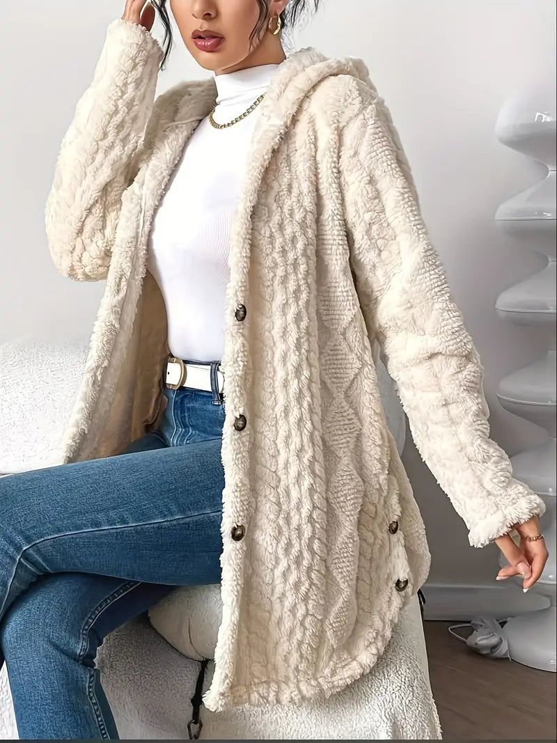 Nora | Cozy Cable-Knit Cardigan with Hood