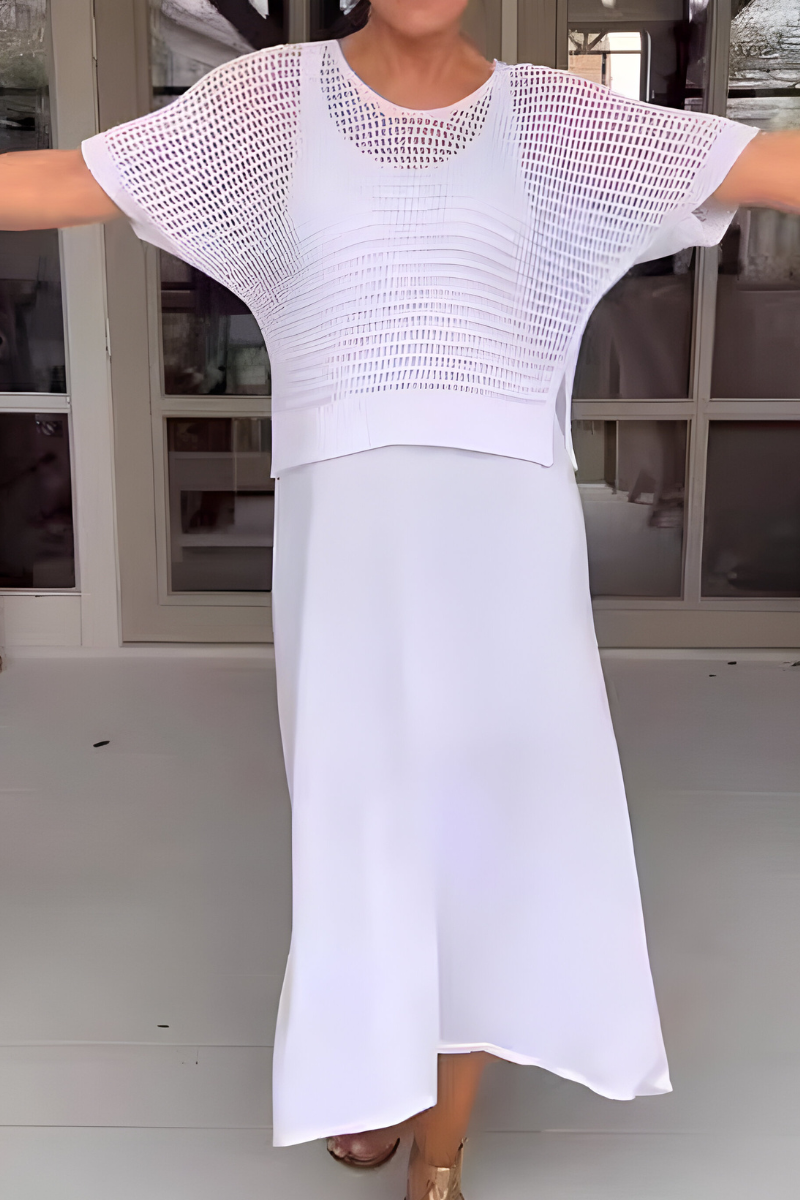 Isla | Elegant Summer Dress with Knitted Top