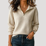 Violet | Women's Textured Quarter-Zip Jumper