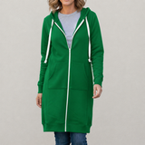 Maya | Cozy Long Zip-Up Hoodie for Women