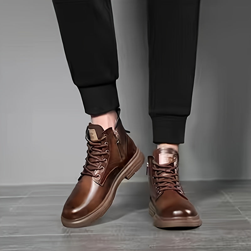 Alaric | Men's High-Top Lace-Up Boots