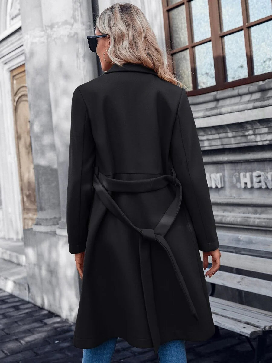 Isabella | Women's Belted A-Line Double-Breasted Coat