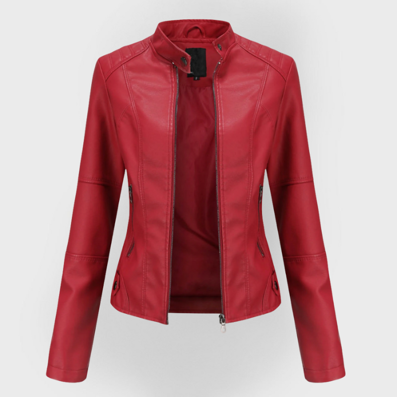 Pia | Veste en cuir contemporaine