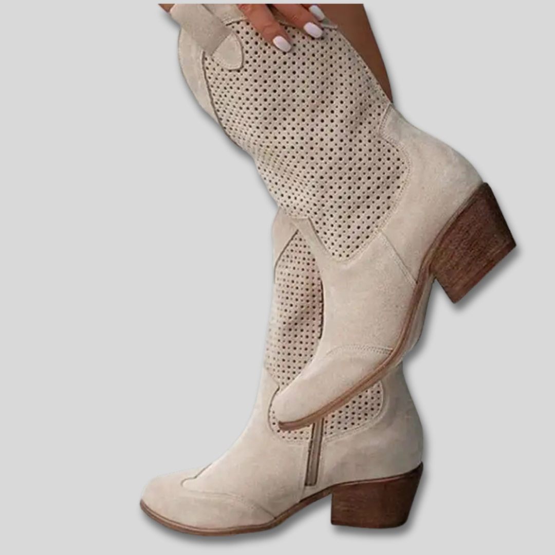 Miriam | Elegant Slouchy Boots with Low Heel