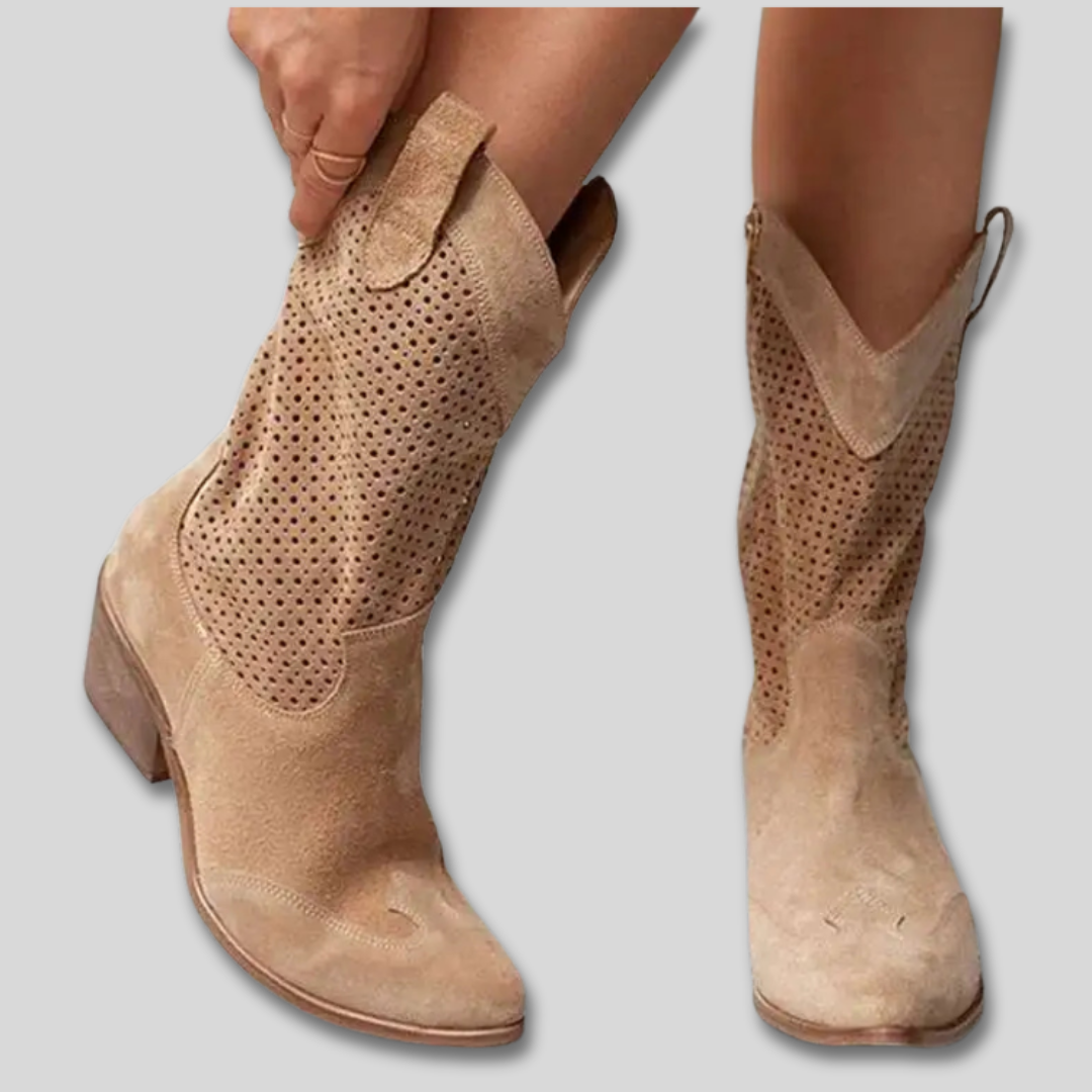 Miriam | Elegant Slouchy Boots with Low Heel