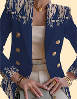 Georgia | Elegant Floral-Trim Blazer for Women