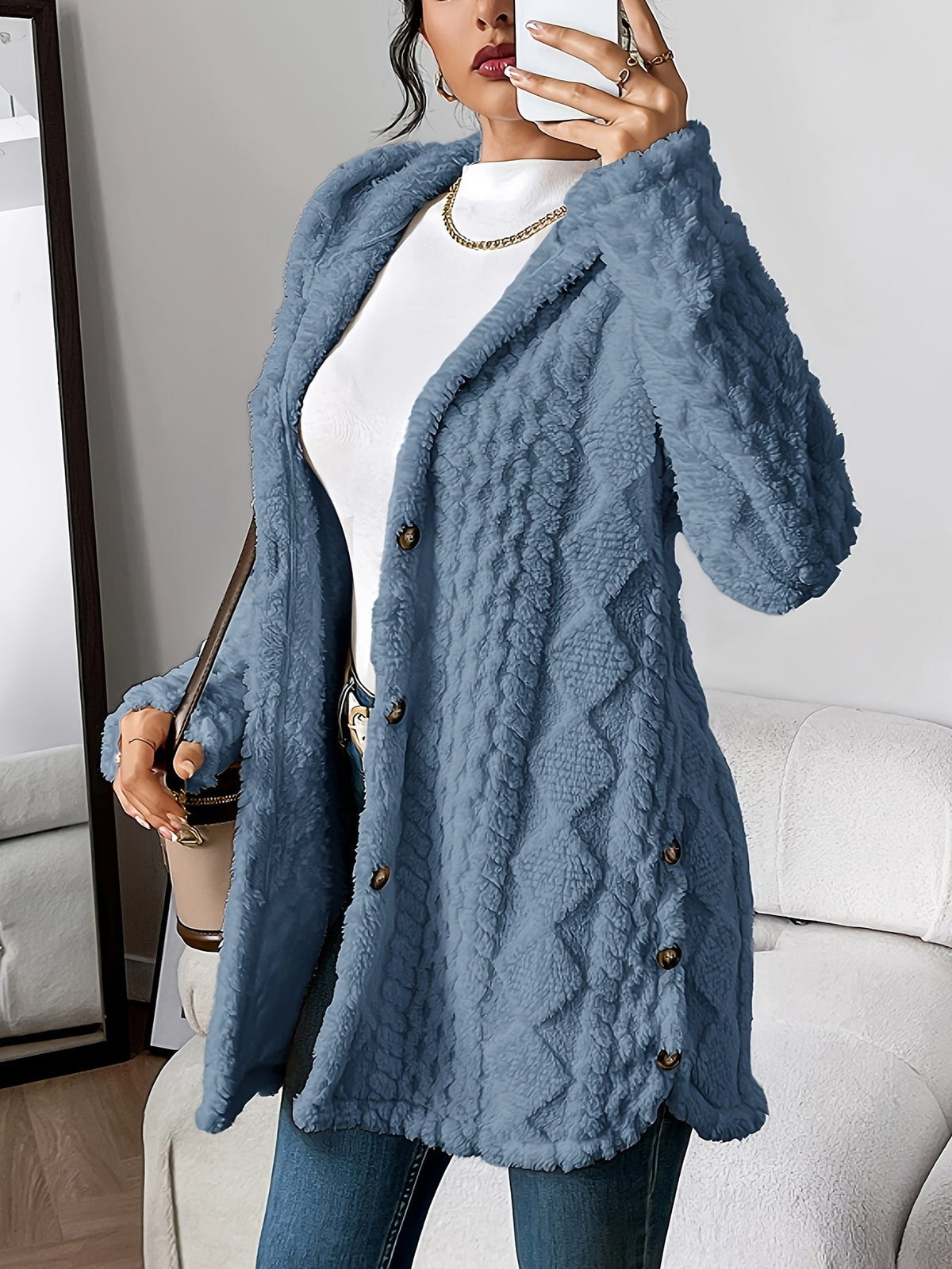 Nora | Cozy Cable-Knit Cardigan with Hood