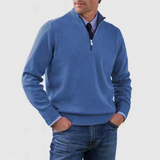 Victor | Quarter-Zip Knit Sweater with Stand Collar