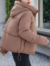 Cassandra | Short Puffer Winter Jacket with Hood