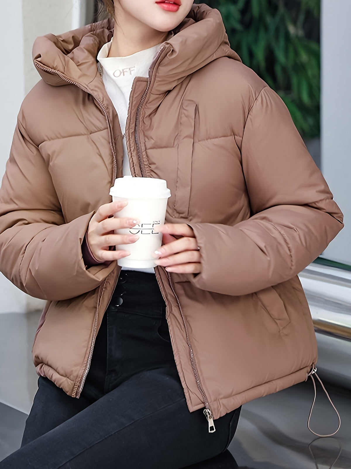Cassandra | Short Puffer Winter Jacket with Hood