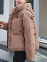 Cassandra | Short Puffer Winter Jacket with Hood