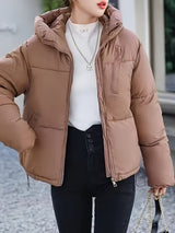 Cassandra | Short Puffer Winter Jacket with Hood