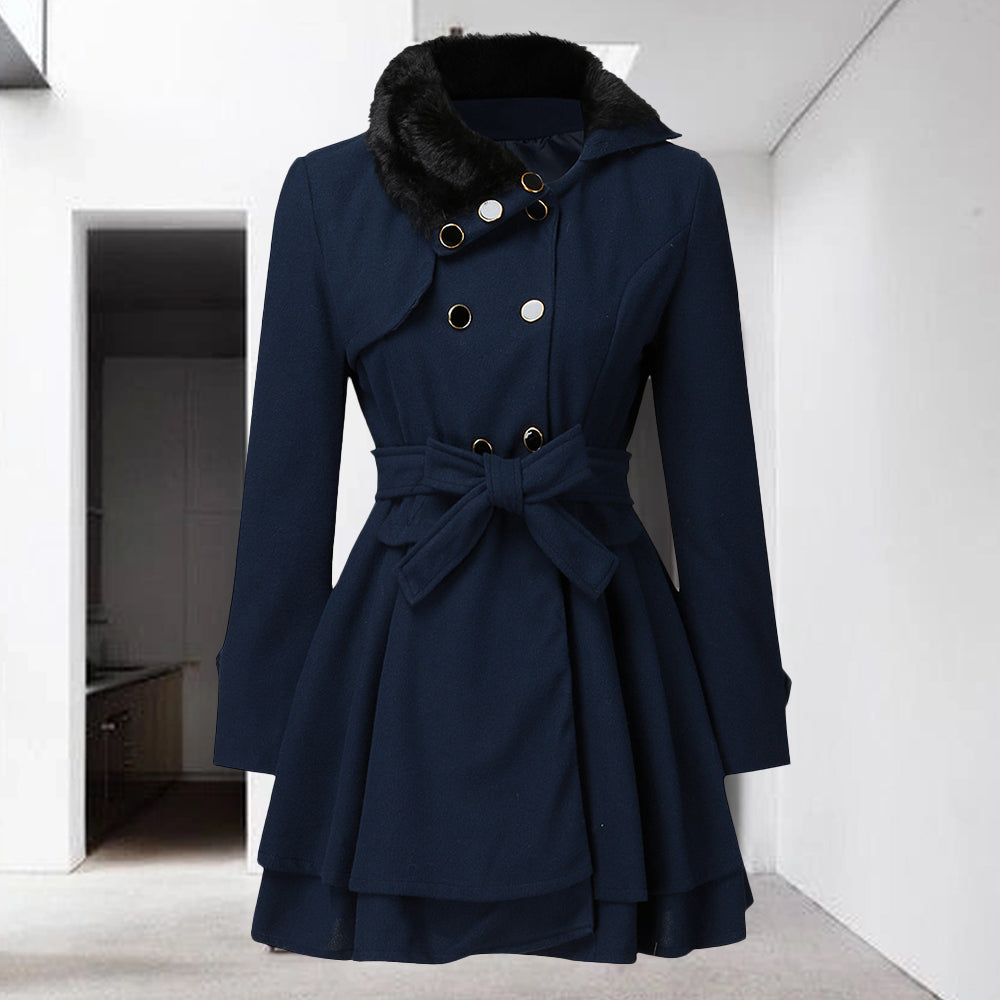 Audrey | Double-Breasted Belted Trench Coat for Women