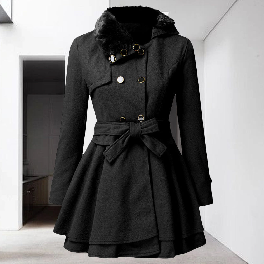 Audrey | Double-Breasted Belted Trench Coat for Women