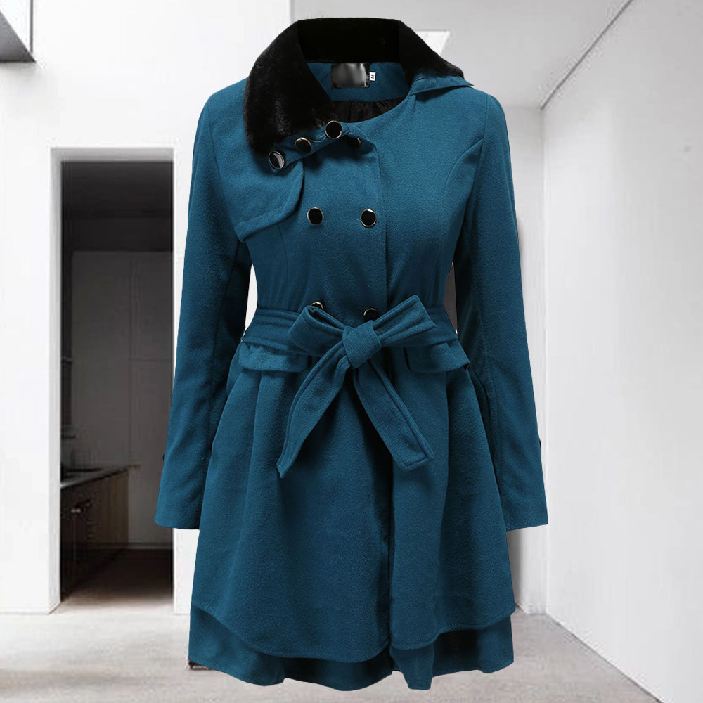 Audrey | Double-Breasted Belted Trench Coat for Women