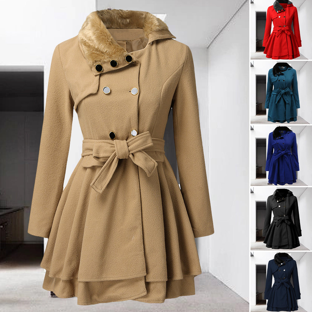 Audrey | Double-Breasted Belted Trench Coat for Women