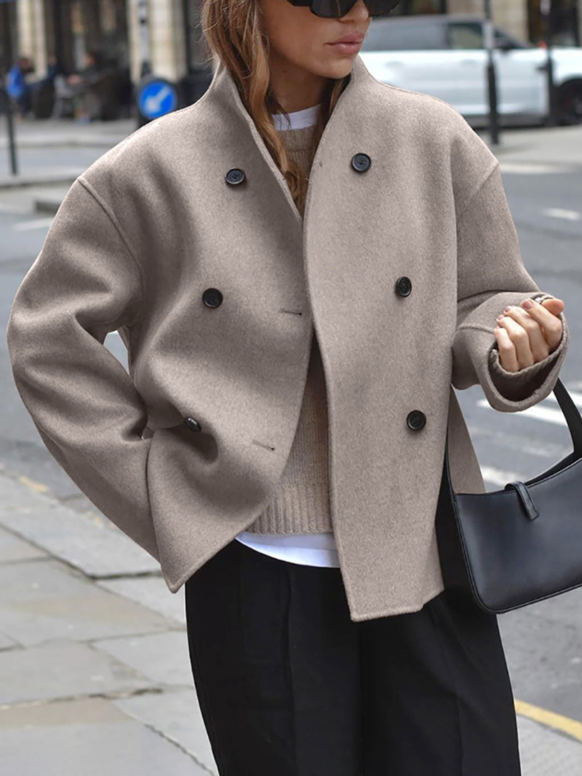 Nadia | Oversized Jacket with Statement Button Placket