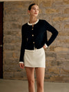 Brooke | Elegant Knit Cardigan with Contrasting Trim