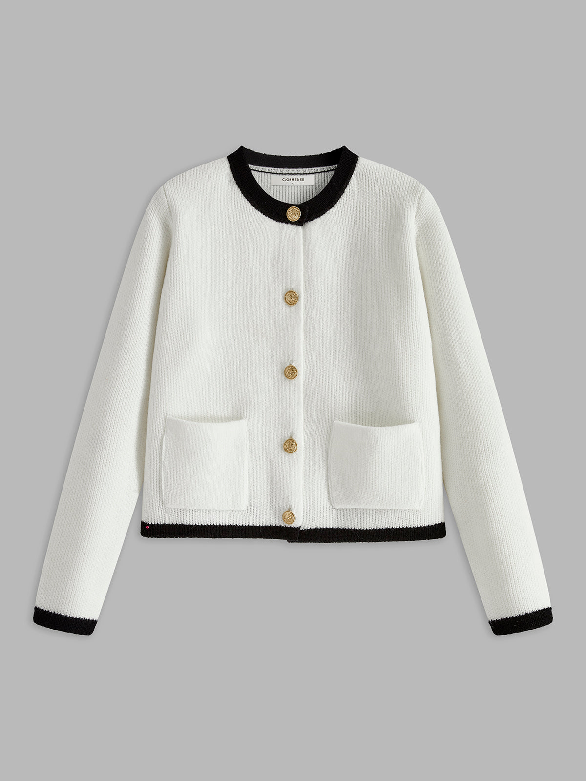Brooke | Elegant Knit Cardigan with Contrasting Trim